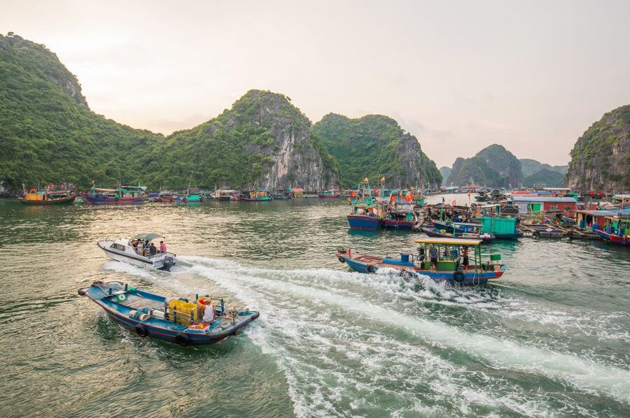 1 Day Ha Noi - Cat Ba island - Lan Ha Bay - Ha Long Bay - Kayaking through K.A Cave and Bat Cave