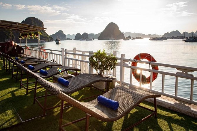2-day Ha Long Bay Cruise included Transfer, Kayking and Swimming - Day one: 12 hours among the limestone islands