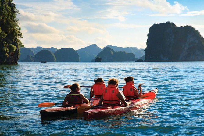 2-day Ha Long Bay Cruise included Transfer, Kayking and Swimming - Kayaking on the bay, with equipment included