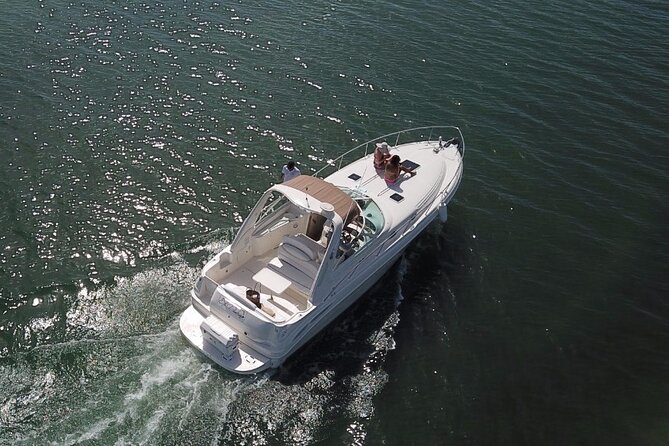 2-hour Private Sunset Cruise on a luxury yacht in Cancun Bay 25P18 - Sunset over Cancun Bay, with the boat to yourself