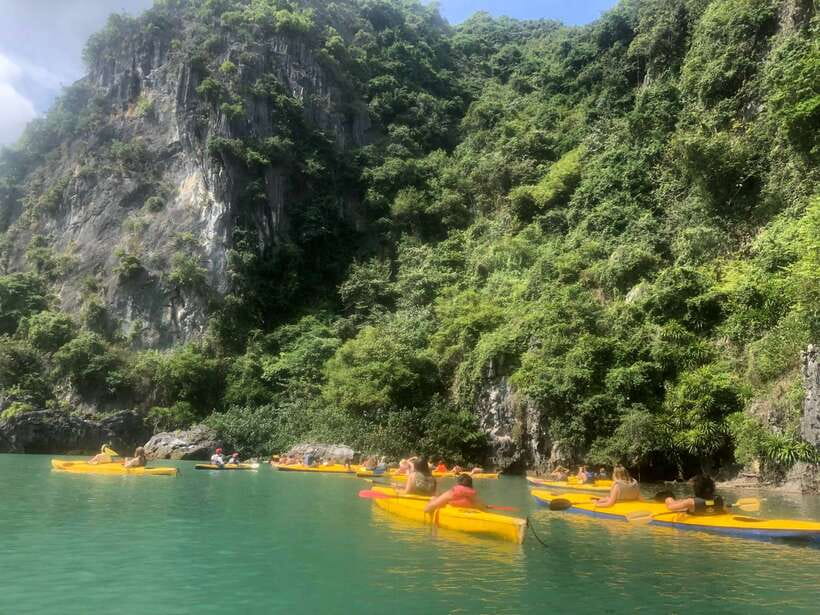 2Days Tour : Lan Ha Bay - Cat Ba Island - Caves - Kayaking - From Hanoi to Cat Ba by ferry and coastal road