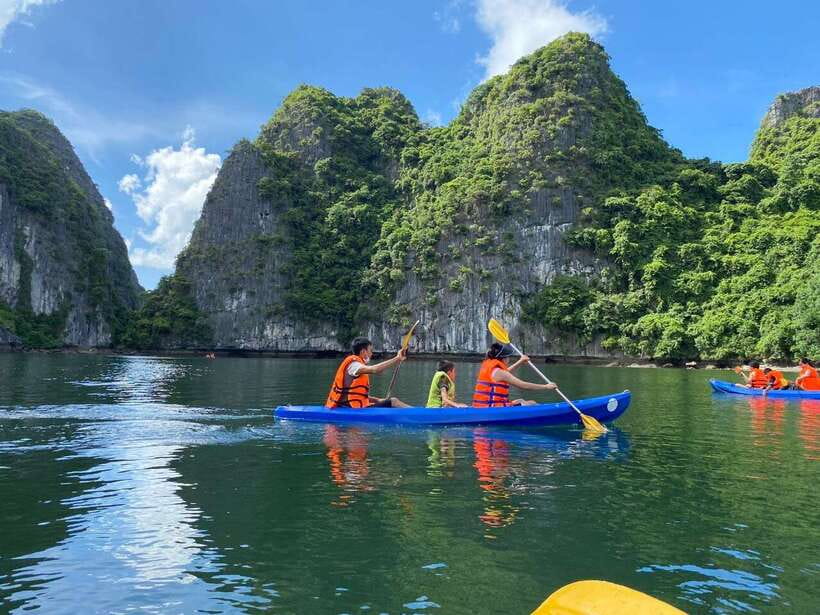 2Days Tour : Lan Ha Bay - Cat Ba Island - Caves - Kayaking - Seafood lunch near Cai Beo Fishing Village
