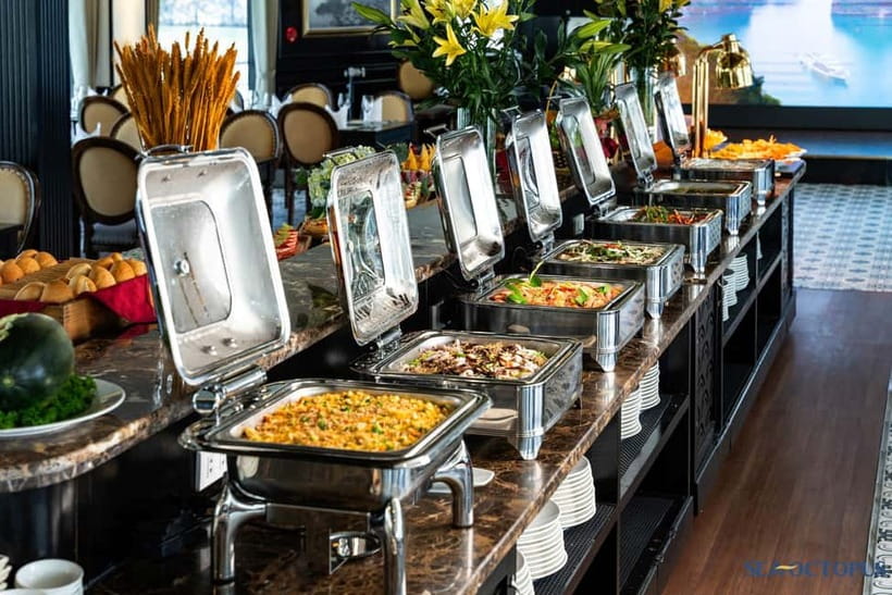 7 hours to discover HaLong Bay on Luxury Day Cruise - Afternoon Canapes at The Echo Bar