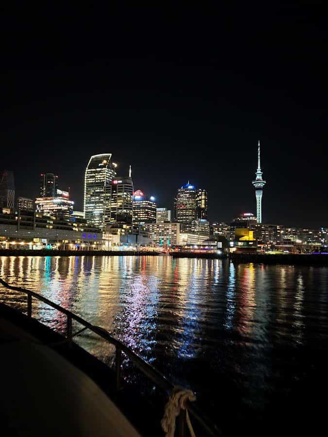 Auckland: Nightlights Harbour Cruise with Canapés and Drink - The Viaduct and Auckland waterfront