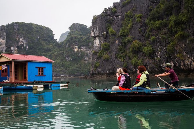 Bai Tu Long bay Deluxe cruise 2D1N: fishing villages, meals, cave, kayaking - Sunset, cooking class, and dinner on the boat