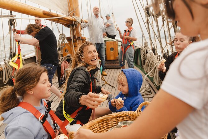 Bay of Islands Tall Ship Sailing on R. Tucker Thompson Including BBQ Lunch - Morning tea, ropes, and open water