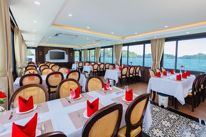 Best Halong Bay Tour One Day On Luxury Cruise 6 Hours Cruising - Ti Top Island for swimming and a 360-degree view