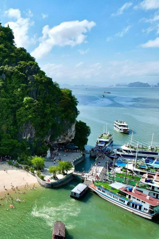Best Price Ha Long Bay Day Trip with Kayaking and Cave Visit - Sunset wine and fruit near Tuan Chau