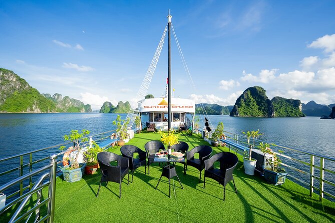 Best Price Halong 5 Star Day Cruise Buffet, Pool ,Sunset party - Sunset party and the return ride