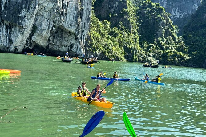Best Value Ha Long bay 1 day - Lunch, kayak, swimming, transfer - Titop Island for swimming or 500 steps