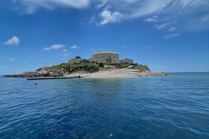 Blue Cave, Lady of the Rocks and Kotor Bay SpeedBoat Tour 3H - Mamula Island at the mouth of the bay