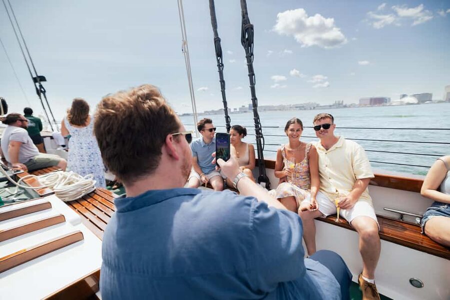 Boston: Downtown Harbor Sailing Cruise - Sailing under tall masts and open sky