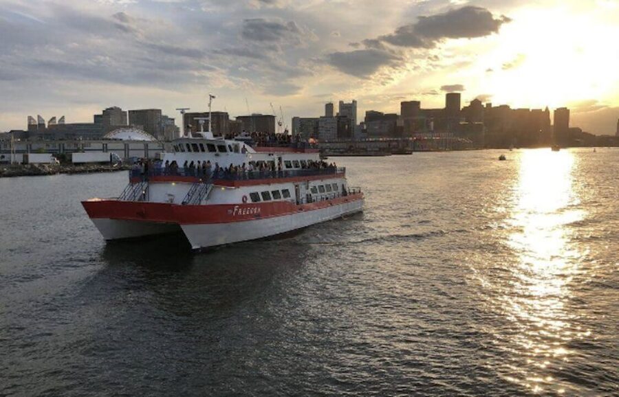 Boston: Scenic Moonlight Harbor Cruise - Charlestown Navy Yard and U.S.S. Constitution