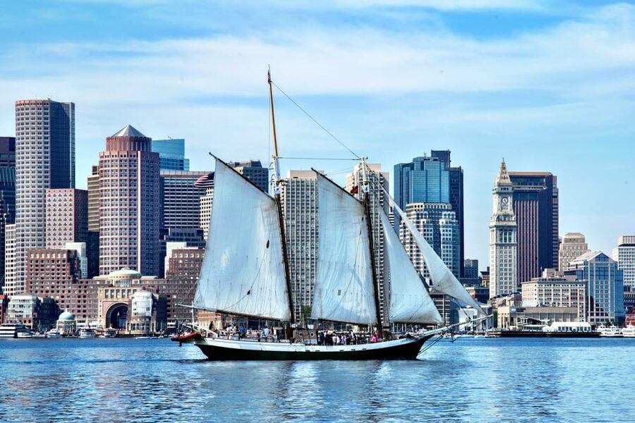 Boston: Sunset Tall Ship Harbor Cruise - Boston Harbor views without a formal narration