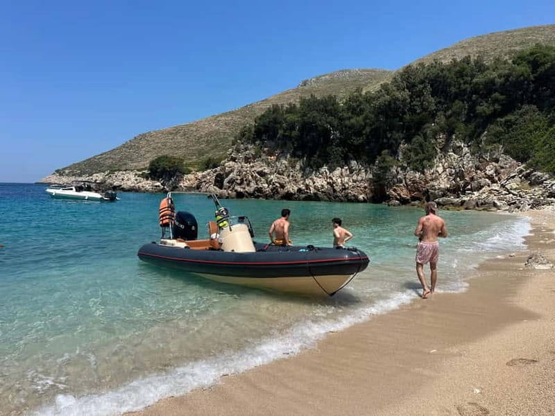 Bristan Bay Speedboat Tour Vlore - A short walk leads to Zhanpovel Beach