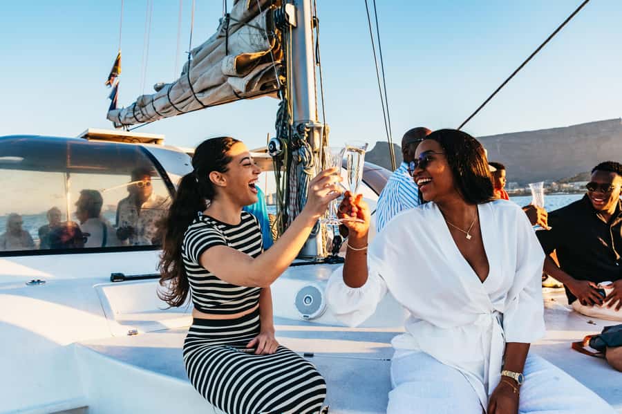 Cape Town: Sunset Catamaran Cruise on Table Bay with Bubbles - Milnerton Lighthouse and the first coastal views
