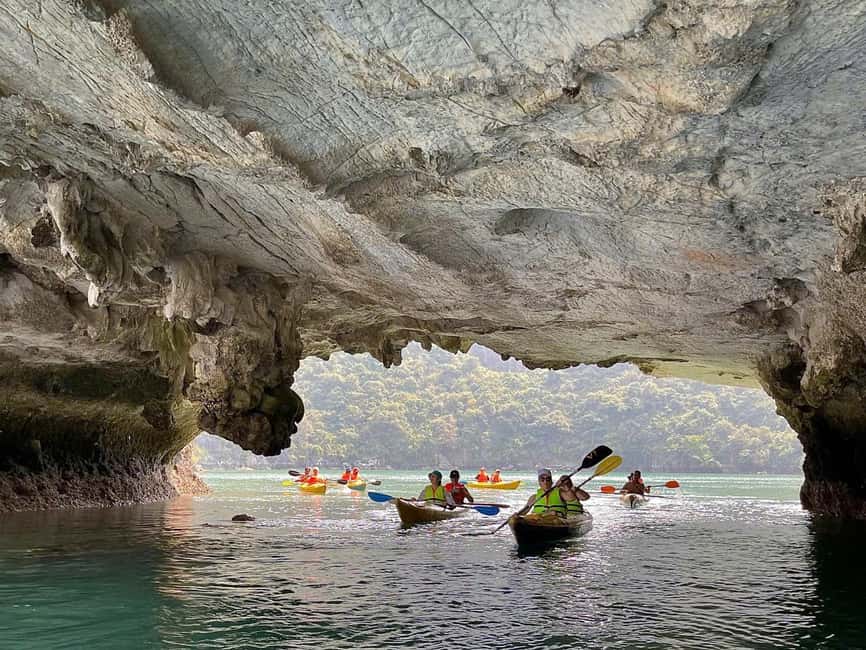 Cat Ba/Ha Noi: Lan Ha and Monkey Island Full Day Boat Trip - Kayaking through Bright and Dark Cave