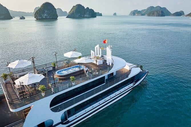 Catamaran Premium Cruise to Halong Bay & Lan Ha Bay in 1 Day Tour - Swimming, the water slide, and Frog Pond