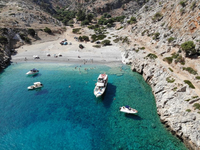 Chania: Menies Beach & Chironisia Bay Cruise with Snorkeling - At a glance