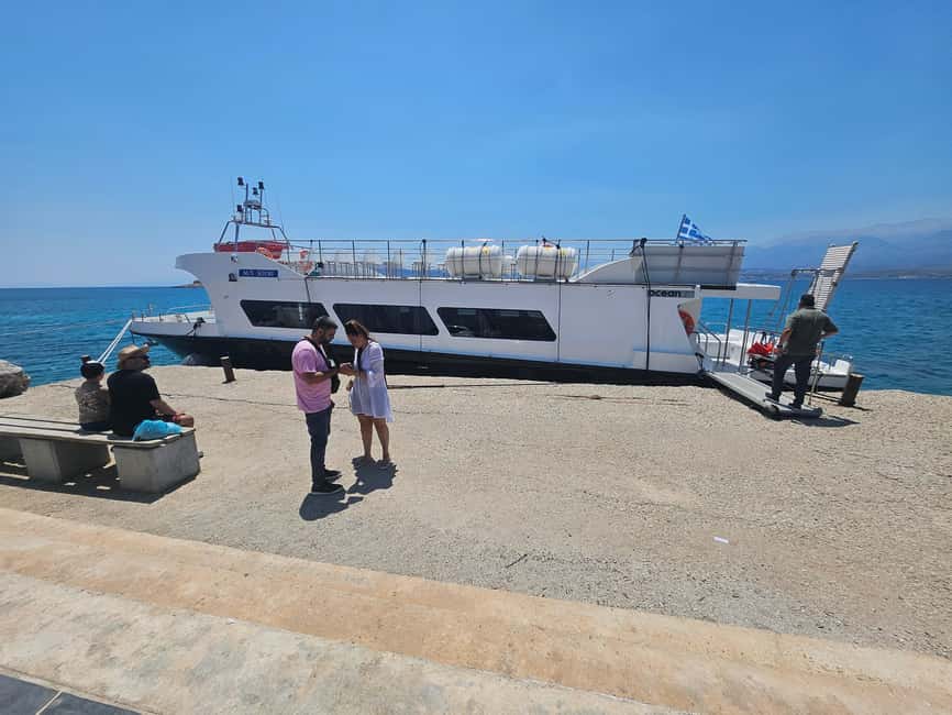 Chania:Souda Bay Cruise to Sea Caves & Beaches with pick up - Marathi Beach is the longest pause on land