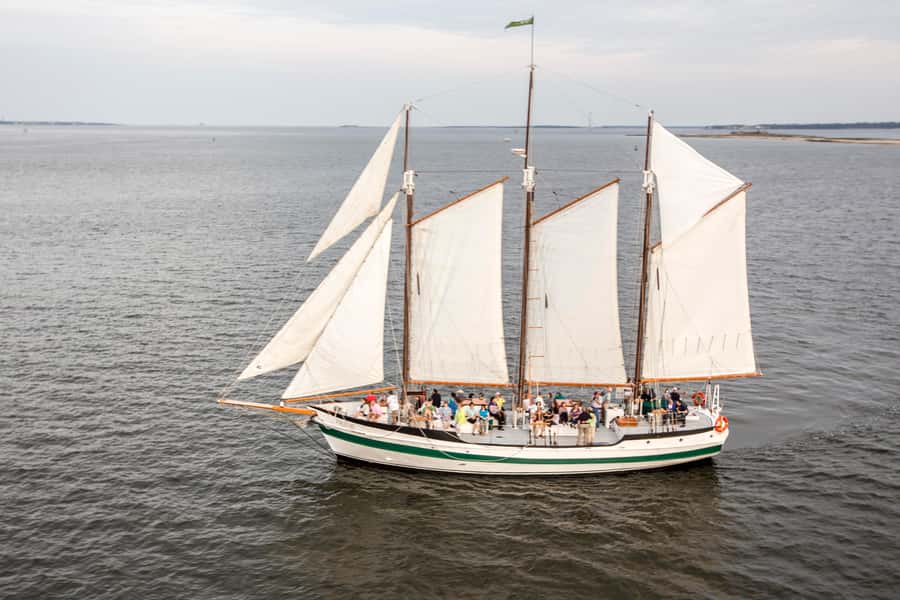 Charleston: Schooner Sailing Harbor Tour & Dolphin Watch - Fort Sumter, Castle Pinckney, and the harbor view