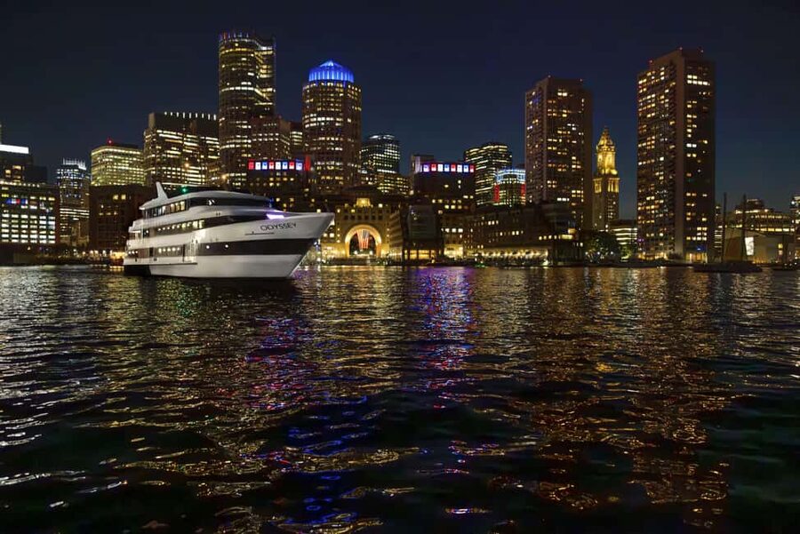 City Cruises Boston: Premier Brunch or Dinner Harbor Cruise - The DJ and dance floor change the mood after dinner
