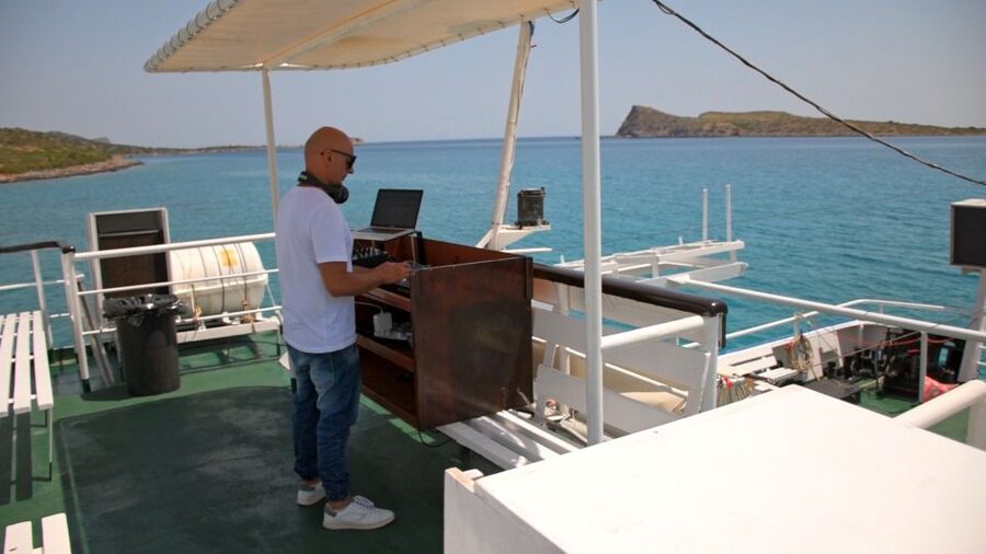 Crete: Mirabello Bay Cruise with Onboard Cocktail - The slow cruise toward Kolokytha Beach