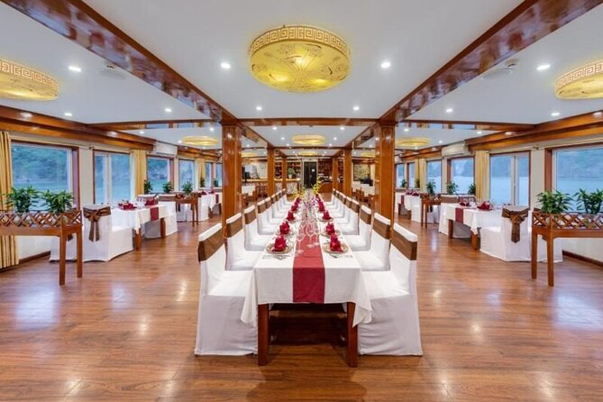 Crown Legend Cruise Ha Long 2 Days 1 Night - Luon Cave, kayaking, and bamboo boating
