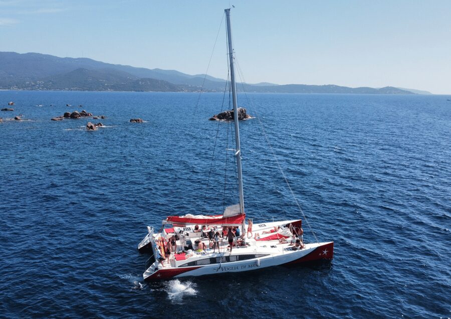 Day trip on a catamaran in the bay of ajaccio - Leaving the port for Corsica’s coastal views