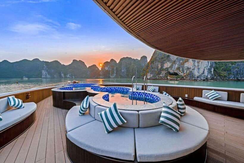 Discover Halong Symphony The Most Stunning Cruise In The Bay - Symphony Lunch at Sea