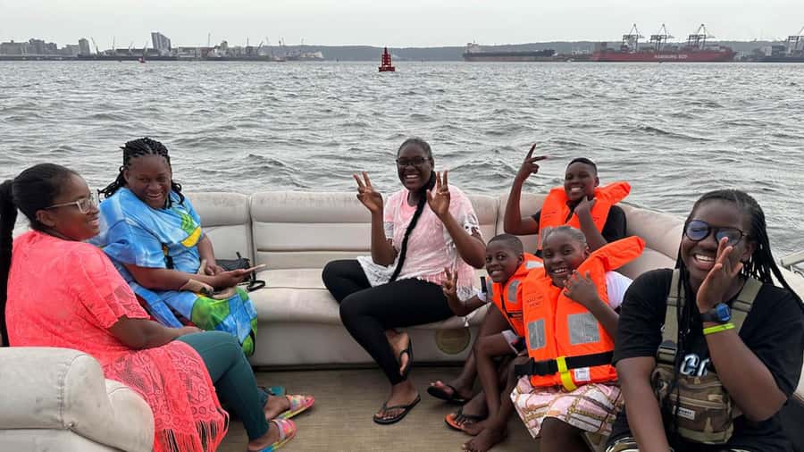Durban: Pontoon Boat Harbor Cruise - Passing the ports giant ships