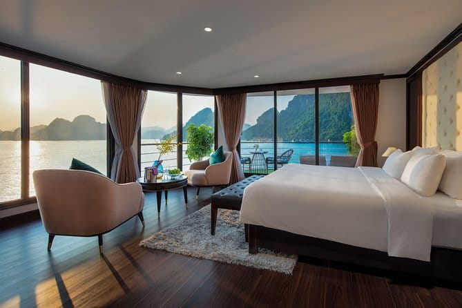Erina Cruise 5-star cruise 2 day visit Lan Ha Bay private balcony - What the $235 price really buys you