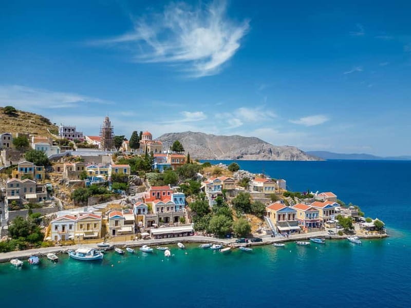 Faliraki: Direct Cruise to Symi & Saint George's Bay - Arriving in Symi’s harbor