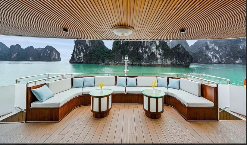 From Ha Long: Luxury Symphony Day Cruise with 2 Jacuzzi Pool - 14:45 at Titov Island