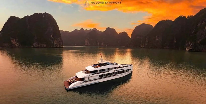 From Ha Long: Luxury Symphony Day Cruise with 2 Jacuzzi Pool - 10:00 welcome at Ha Long International Cruise Port