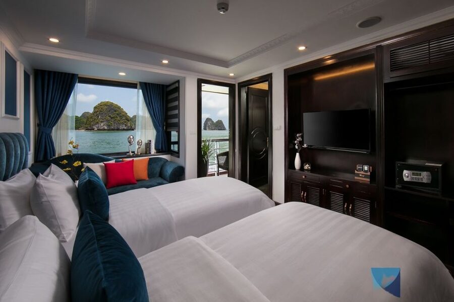 From Hanoi: 2-Day Lan Ha Bay 5-Star Cruise with Balcony - The cabins, balcony, and ship facilities