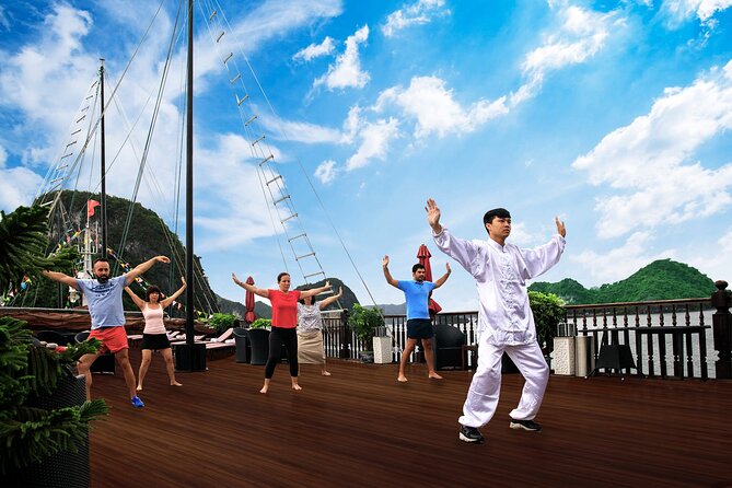 From Hanoi: 2-Day Luxury Halong Cruise Explore Caves & Island - Sunset, dinner, and a night on the boat