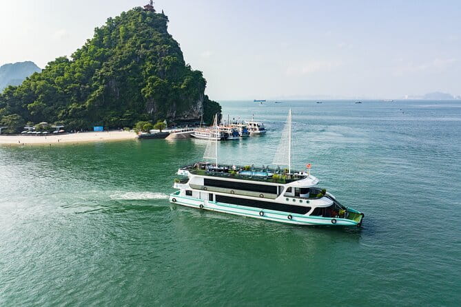 From Hanoi: Best Halong 5-Star Day Cruise, Buffet Lunch,Limousine - The 4:00 PM sunset party on the water