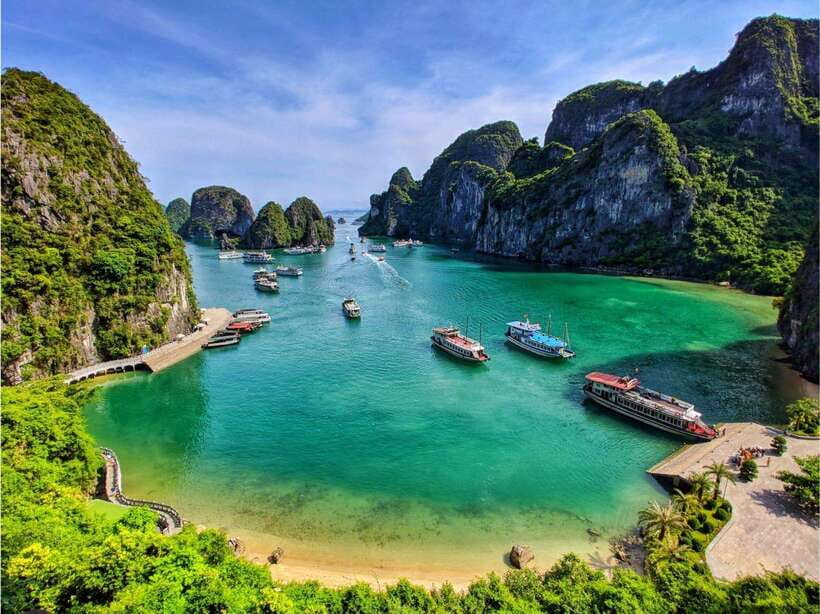 From Hanoi: Ha Long Bay Full-Day Luxury Cruise - Boarding at Tuan Chau Harbor around noon