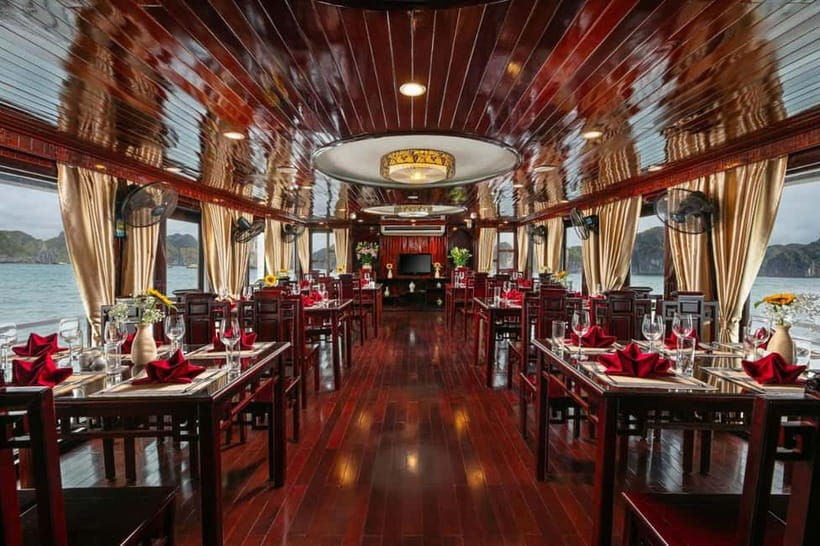 From Hanoi/Ha Long:La Regina 4 star cruise - Bai Tu Long Bay - Vung Vieng Floating Fishing Village