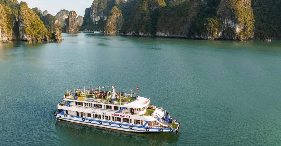 From Hanoi: Halong Bay Day Trip w/ Cave, Island & Kayak - Lunch on the boat, with Halong Bay outside