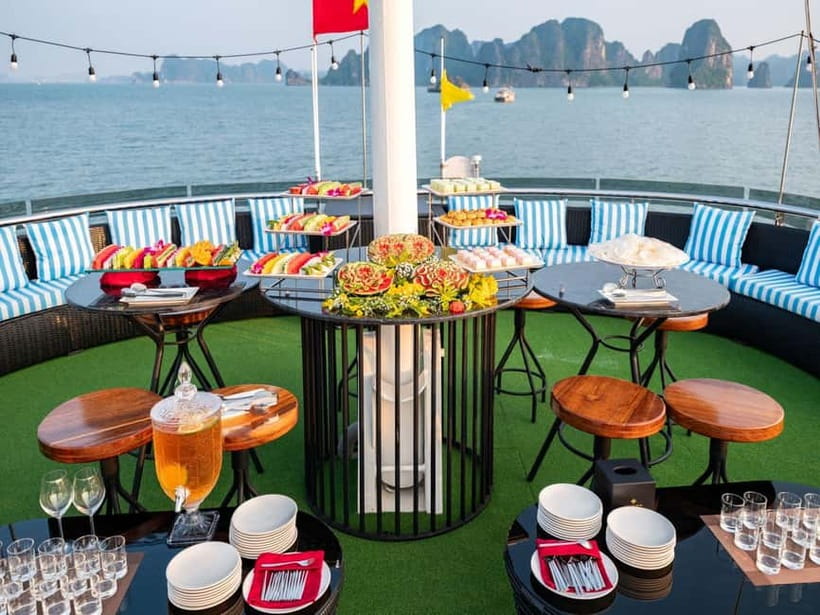 From Hanoi: Halong bay Luxury tour on 5 star cruise - Titop Island’s beach and viewpoint