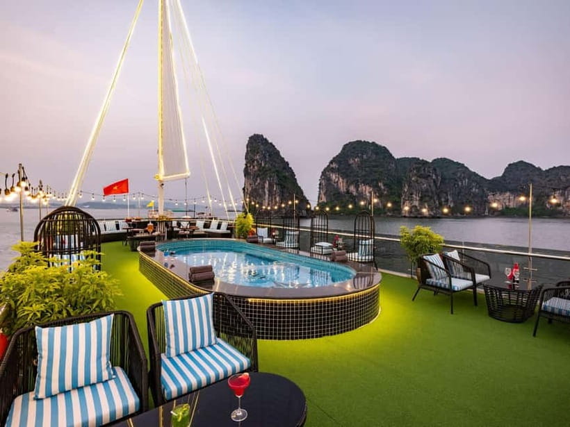 From Hanoi: Halong bay Luxury tour on 5 star cruise - Boarding the five-star cruise at Tuan Chau