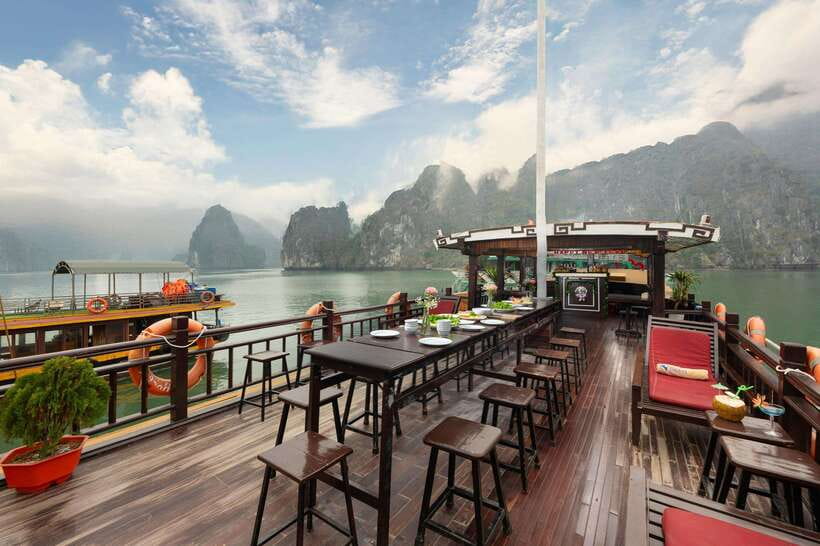 From Hanoi: Lan Ha Bay | Kayaking, Sightseeing, Cruise Trip - Sunset drinks before the return trip