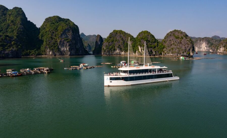 From Hanoi or Halong: Halong Bay Day Cruise - Passing the floating homes