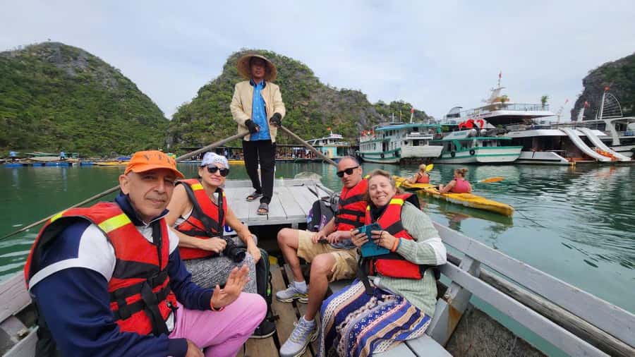 From Lan Ha Bay: Navy Peak, Viet Hai Village, and Monkey … - Tien Duc Cave and the fish massage stop