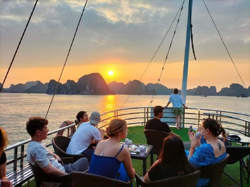 From Ninh Binh: Halong Bay 5-Star Day Cruise & Drop in Hanoi - Boarding at Tuan Chau and settling into the cruise