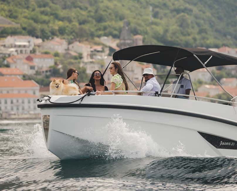 From Perast: Boka Bay and Blue Cave Tour - Pick up - Porto Montenegro and Porto Novi from the water