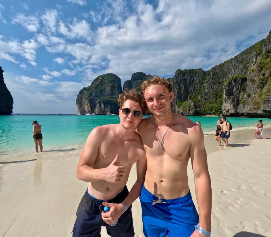 From Phi Phi Island: Maya Bay Sunset & Plankton by Speedboat - Maya Bay after the day crowds