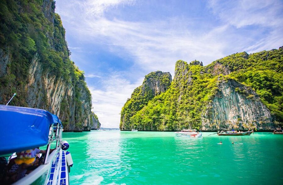 From Phi Phi: Sunrise Maya Bay, Pileh Lagoon Speedboat Tour - Shark Point is the best stop for active snorkeling
